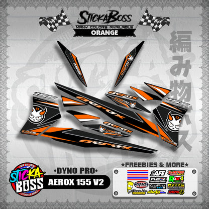 AEROX 155 V2 DECALS ( DYNO PRO )【WITH FREEBIES】