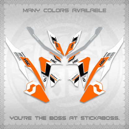 CLICK V2 FOR WHITE DECALS (SCOTTxHRC DESIGN) STICKER KITS By STICKABOSS
