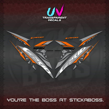 CLICK 125 V2 VARIO UV TRANSPARENT DECALS (2018–2022 STYLE DESIGN) STICKER DECALS BY STICKABOSS