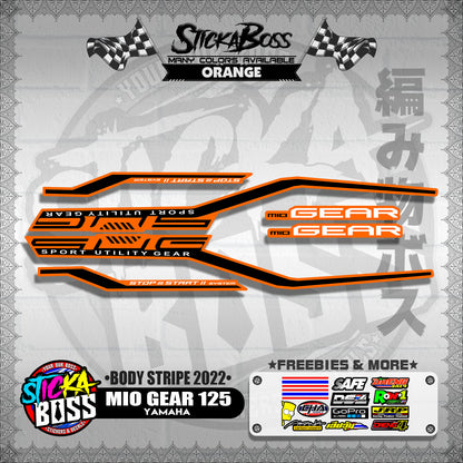 MIO GEAR 125 DECALS ( BODY STRIPE 2022 )【WITH FREEBIES】