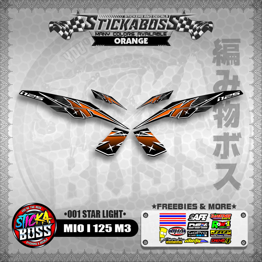MIO I 125 M3 STICKER DECALS ( 001 STAR LIGHT )【WITH FREEBIES】