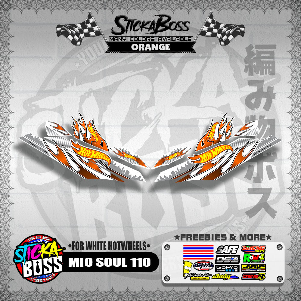 MIO SOUL 110 CARB OLD DECALS ( FOR WHITE HOTWHEELS )【WITH FREEBIES】