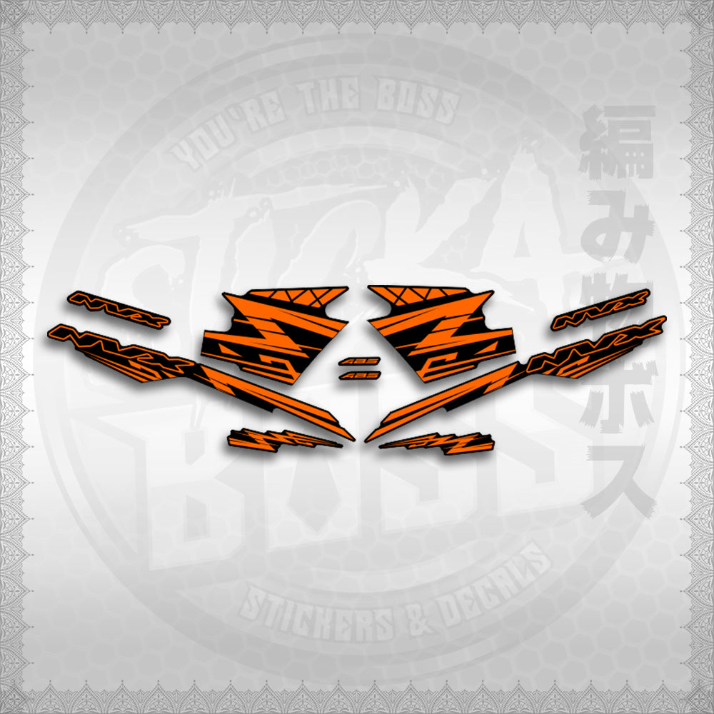 STICKER DECALS for AEROX V3 ALPHA TURBO INDO (AV314ARV9SE) By STICKABOSS (SOFIE LAMINATED WATERPROOF)