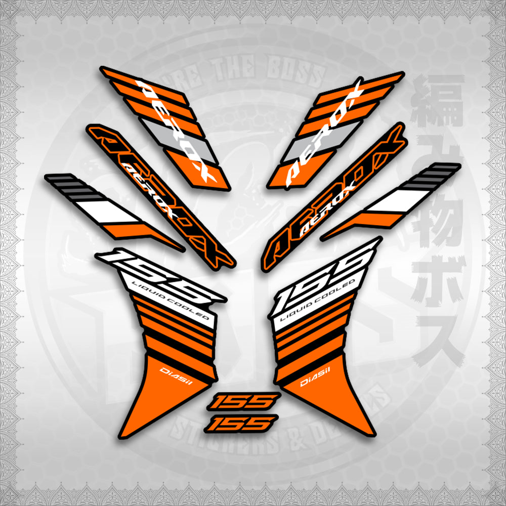 STICKER DECALS for AEROX V3 ALPHA TURBO INDO (AV3BAST) By STICKABOSS (SOFIE LAMINATED WATERPROOF)