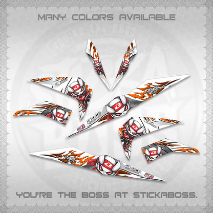 BEAT FI V2 FOR WHITE DECALS (2026 NEW RCB 2.0 DESIGN) STICKER KITS BY STICKABOSS