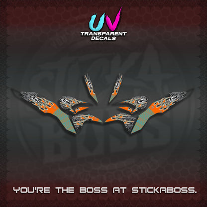 【PREMIUM UV PRINT】TRANSPARENT CLICK 125 V3  DECALS(ARAI API NEW TERBARU DESIGN)By STICKABOSS