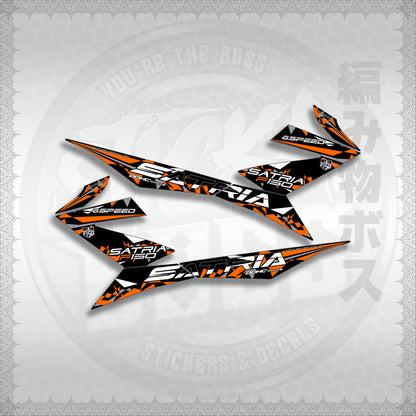 STICKER DECALS for RAIDER 150 FI (RFISATHMATH03) By STICKABOSS (SOFIE LAMINATED WATERPROOF)