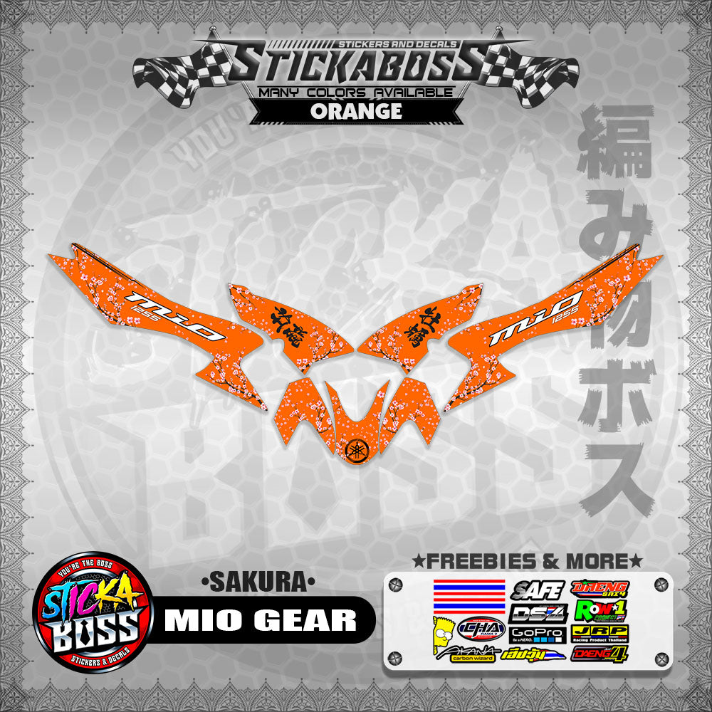 MIO GEAR STICKER DECALS ( SAKURA )【WITH FREEBIES】