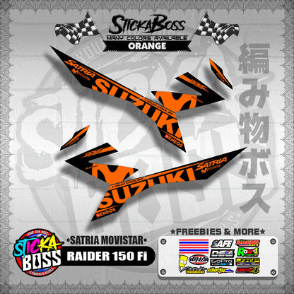RAIDER 150 Fi DECALS ( SATRIA MOVISTAR )【WITH FREEBIES】