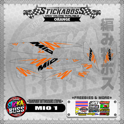 【PREMIUM UV PRINT】TRANSPARENT MIO 1 DECALS ( BUTTONSCRAVES STRIPING )【WITH FREEBIES】