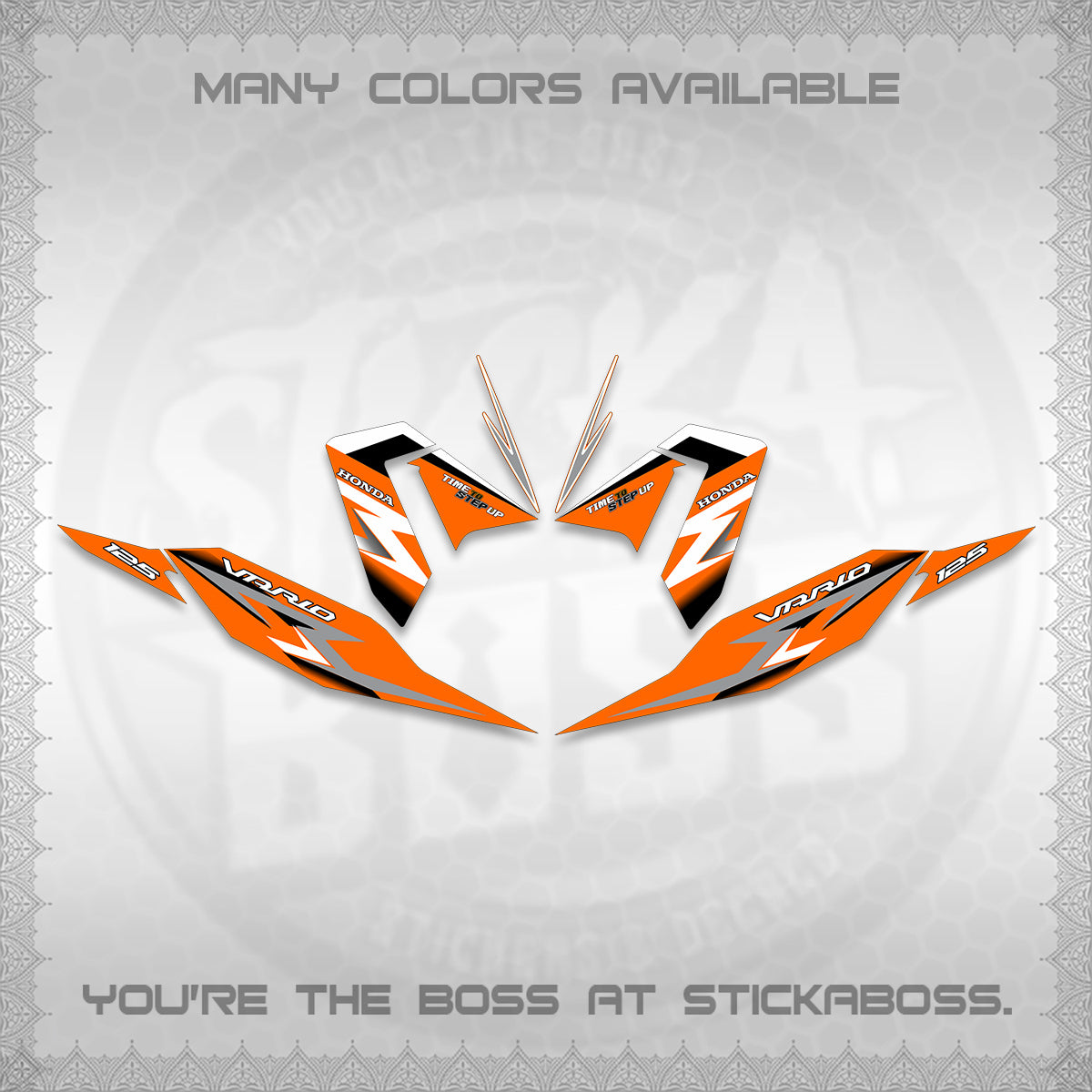 CLICK 125 V4 VARIO DECALS (2026 VR0006 DESIGN) STICKER KITS BY STICKABOSS