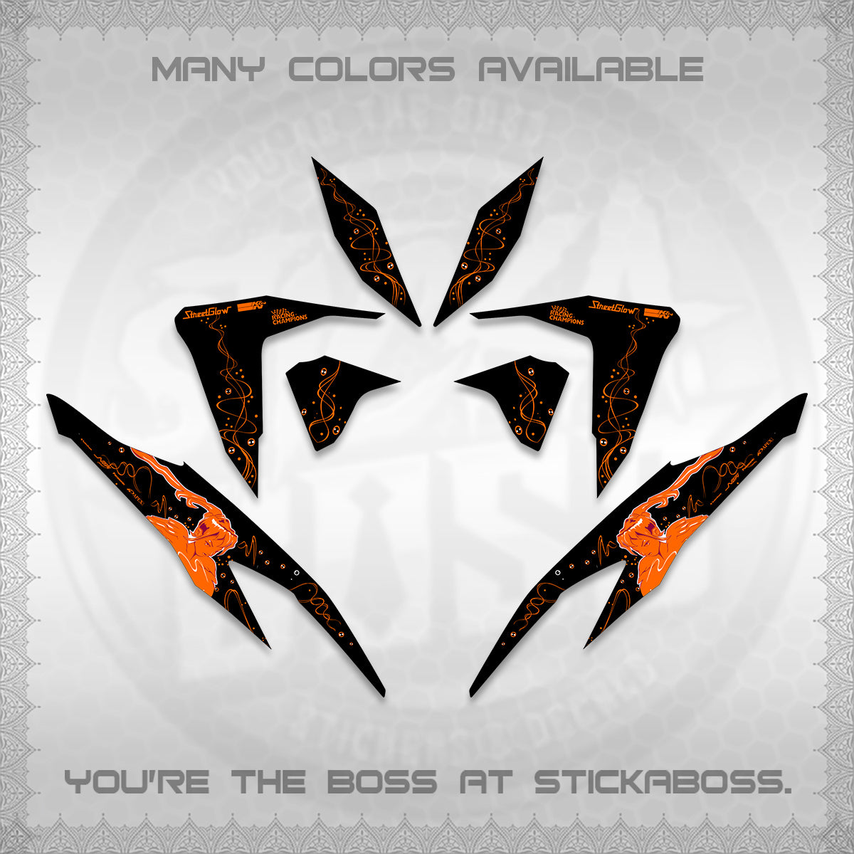 CLICK V2 DECALS (2026 2F2F SWIRL DESIGN) STICKER KITS BY STICKABOSS