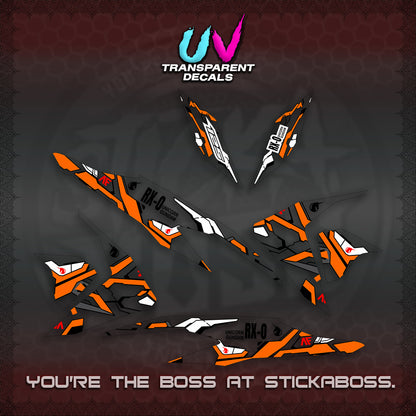 CLICK V2 UV TRANSPARENT VARIO DECALS (RX-O UNICORN GD)STICKER DECALS By STICKABOSS