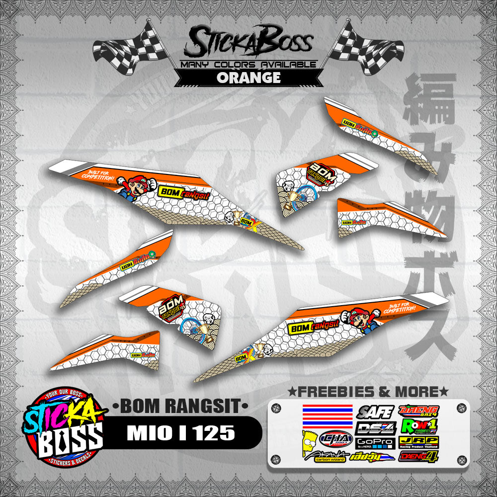 MIO I 125 INDO DECALS ( BOM RANGSIT )【WITH FREEBIES】