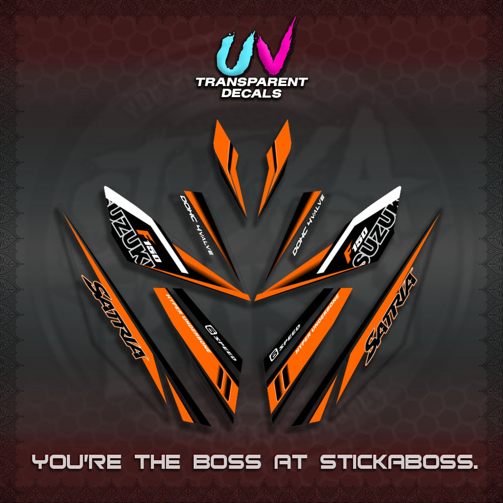 【PREMIUM UV PRINT】TRANSPARENT RAIDER 150 Fi SATRIA DECALS (2026 NTN N22)STICKER By STICKABOSS