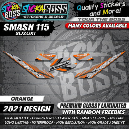 Suzuki Smash 115 Stock Decals ( 2021 DESIGN )【WITH FREEBIES】