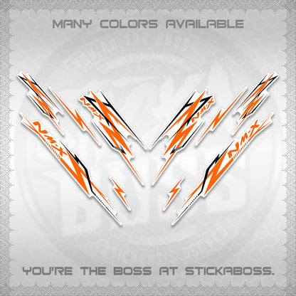 NMAX V2 FOR WHITE DECALS (2024 NM A8 STYLE) STICKER DECALS By STICKABOSS