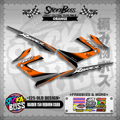 RAIDER 150 REBORN CARB DECALS ( 125 OLD DESIGN )【WITH FREEBIES】