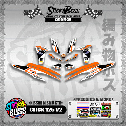 CLICK 125 V2 DECALS ( NISSAN NISMO GTR )【WITH FREEBIES】