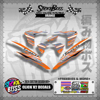CLICK V2 DECALS ( 2024 CUSTOM DESIGN 001 )【WITH FREEBIES】