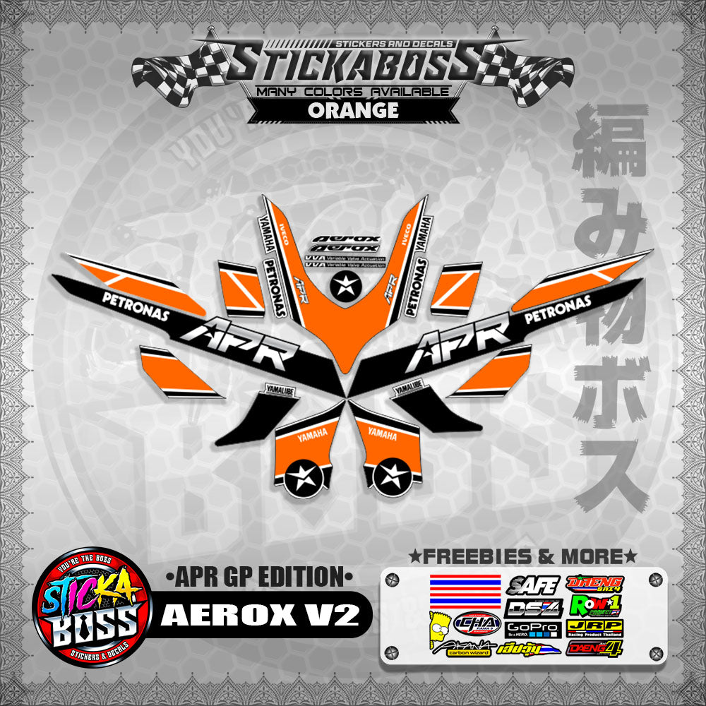 AEROX V2 STICKER DECALS ( APR GP EDITION )【WITH FREEBIES】