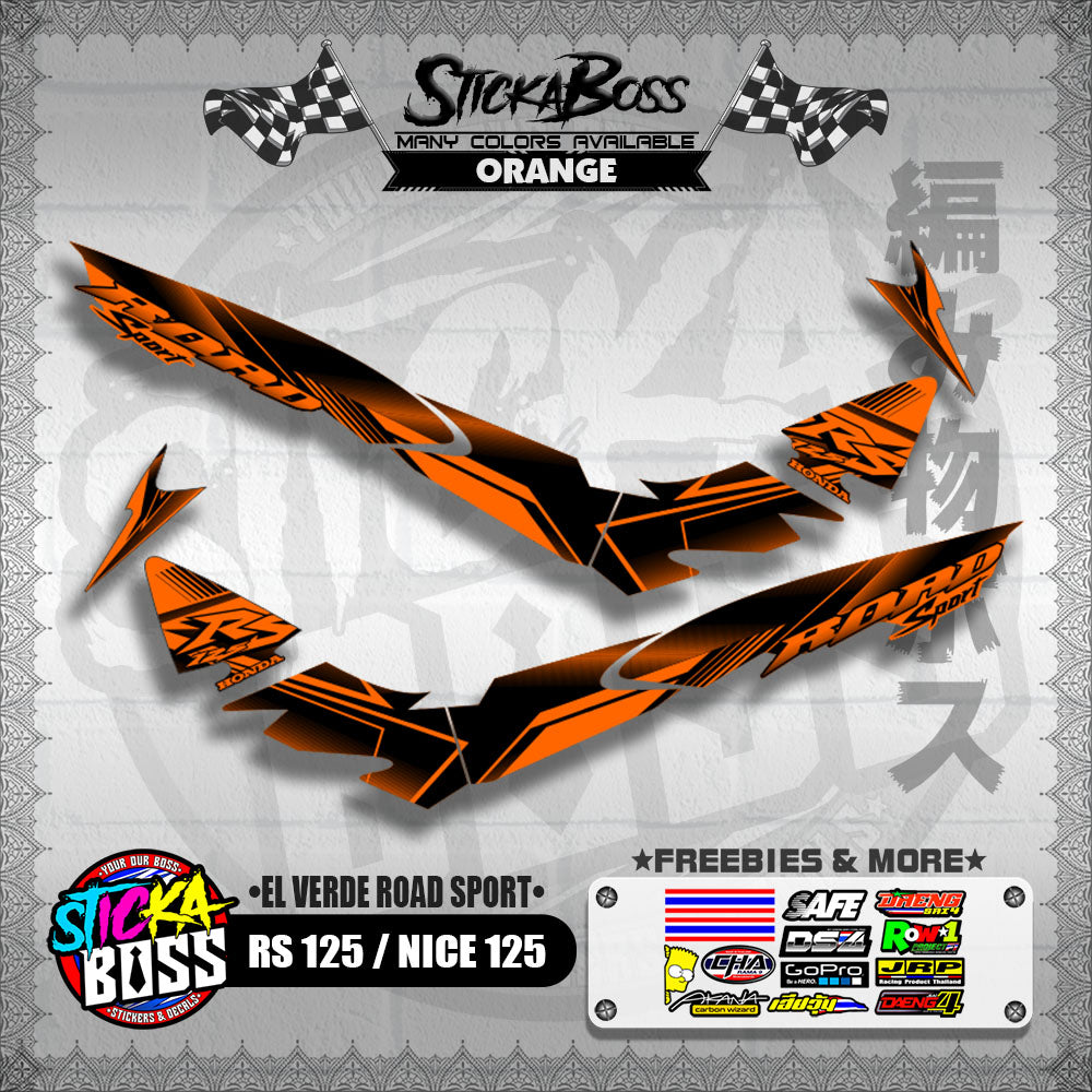 RS 125 / NICE 125 DECALS ( EL VERDE ROAD SPORT ) [ PREMIUM GLOSSY LAMINATED ]【WITH FREEBIES】