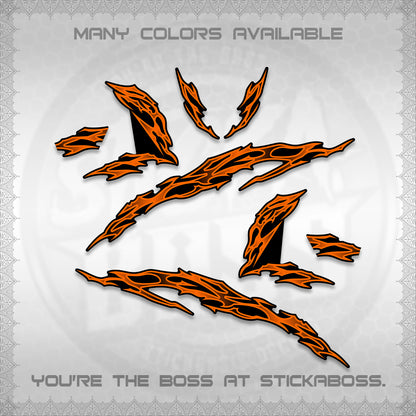 CLICK 125 V3 DECALS (2026 T2 LIGHTNING DESIGN) STICKER KITS BY STICKABOSS