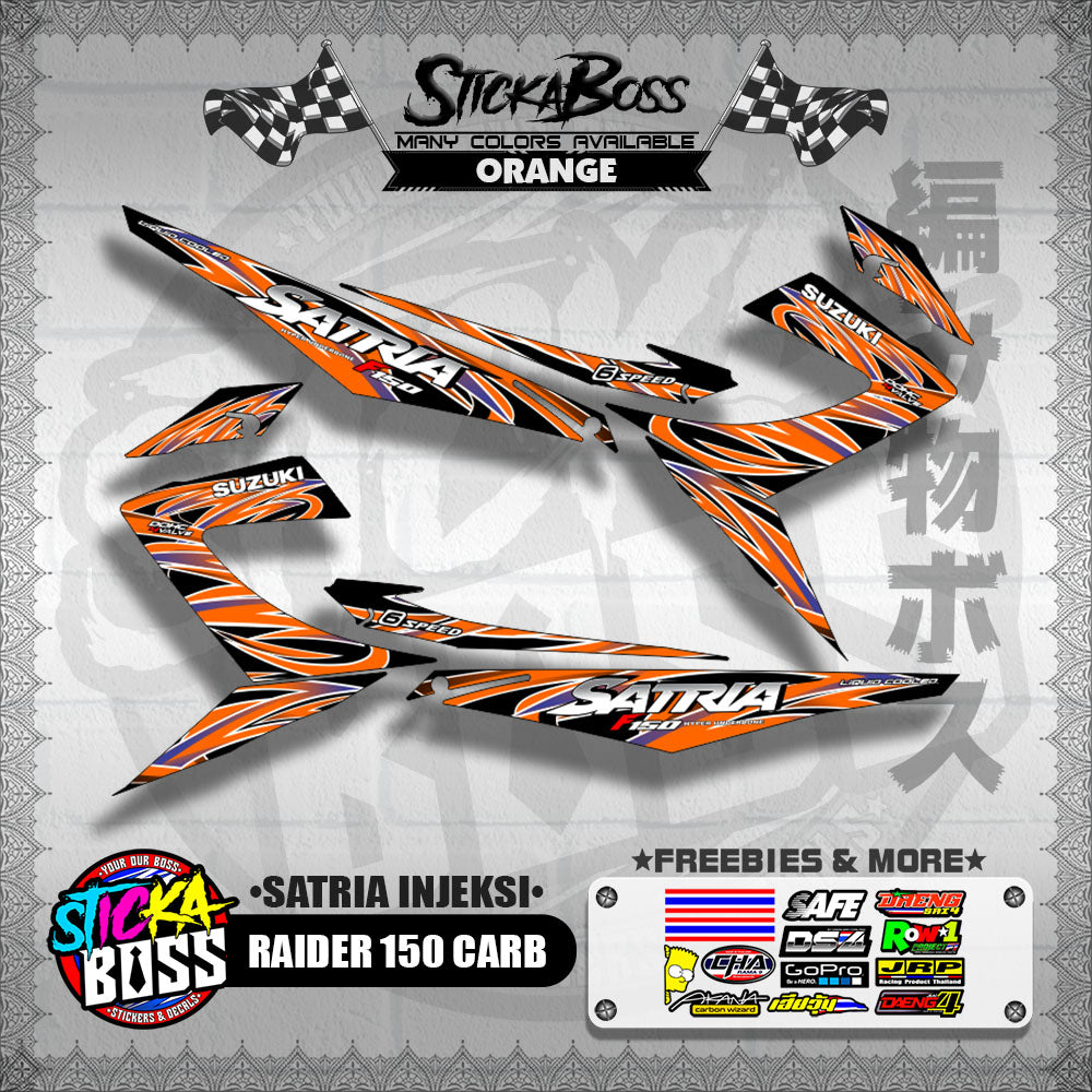 RAIDER 150 CARB DECALS ( SATRIA INJEKSI )【WITH FREEBIES】