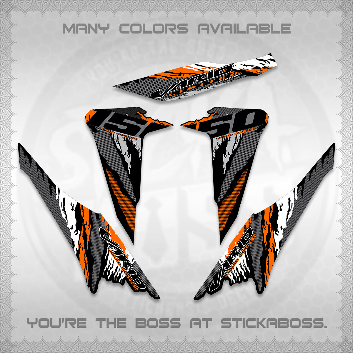 CLICK 150 V2 VARIO DECALS (2022 SPECIAL SPLASH DESIGN) STICKER KITS BY STICKABOSS