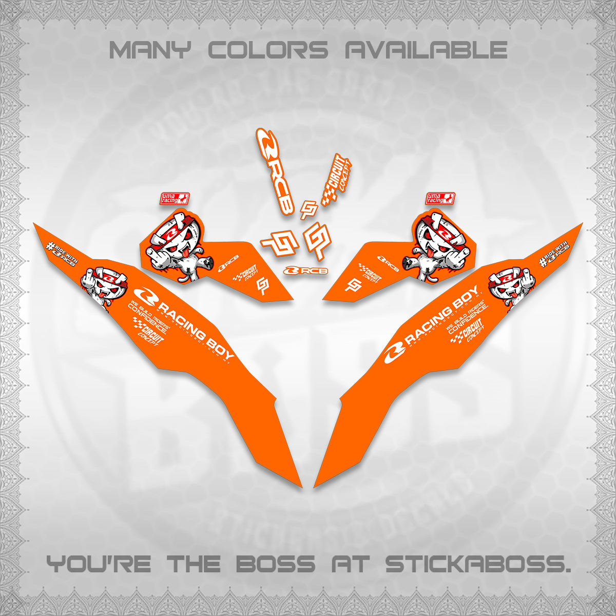 CLICK V3 DECALS (2026 RACE ZOMBIE DESIGN)STICKER DECALS By STICKABOSS