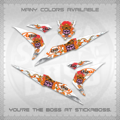 BEAT FI V2 INDO FOR WHITE DECALS (2026 NEW SAMURAI MOTIF) STICKER KITS BY STICKABOSS