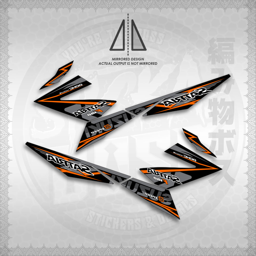 STICKER DECALS for RAIDER 150 FI THAI (RFISATH01DE) By STICKABOSS (SOFIE LAMINATED WATERPROOF)