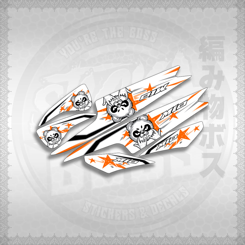 STICKER DECALS for MIO SPORTY / SMILE (MSPSPAST) By STICKABOSS (SOFIE LAMINATED WATERPROOF)