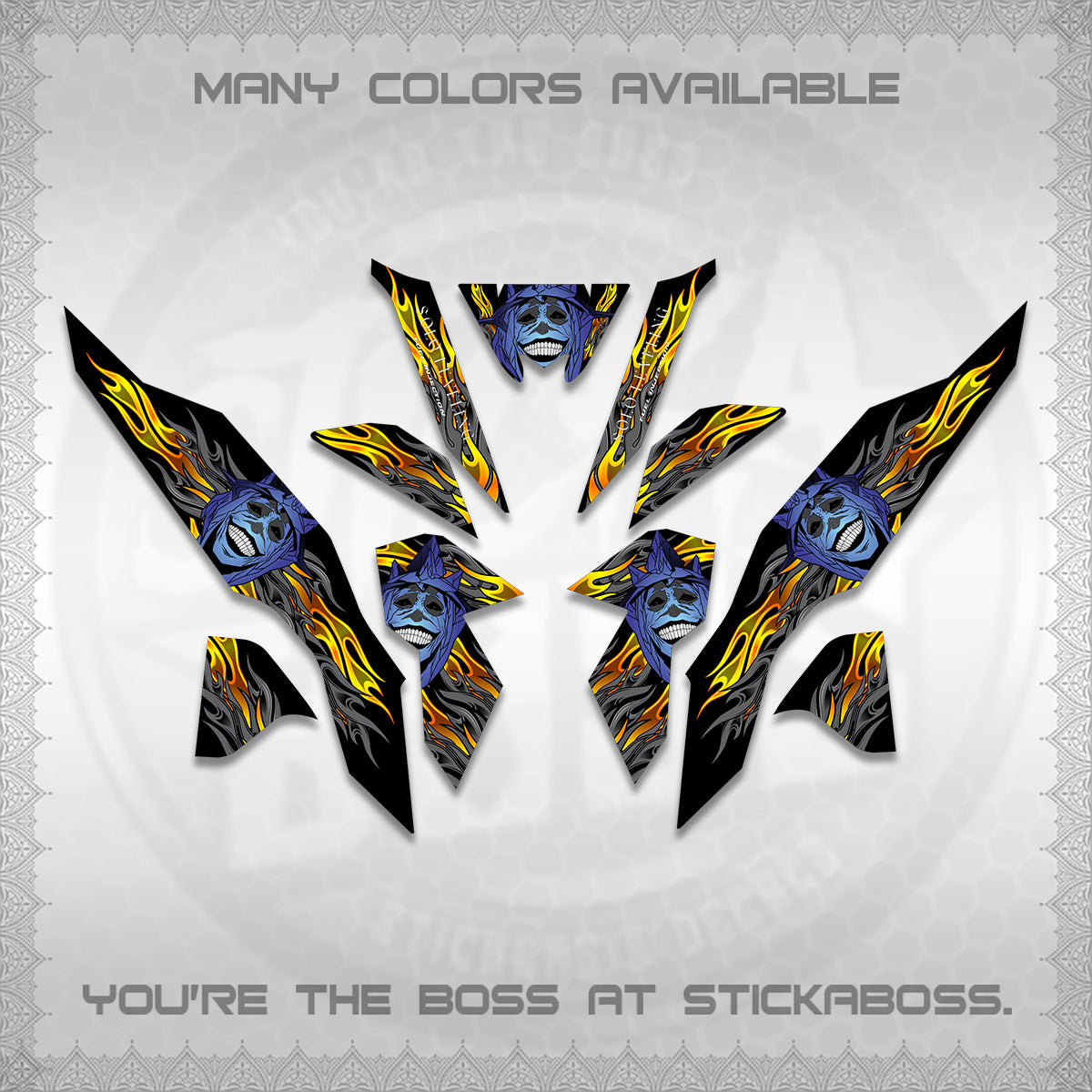 CLICK V3 DECALS (SoloLevelingSmiley Design) STICKER DECALS By STICKABOSS