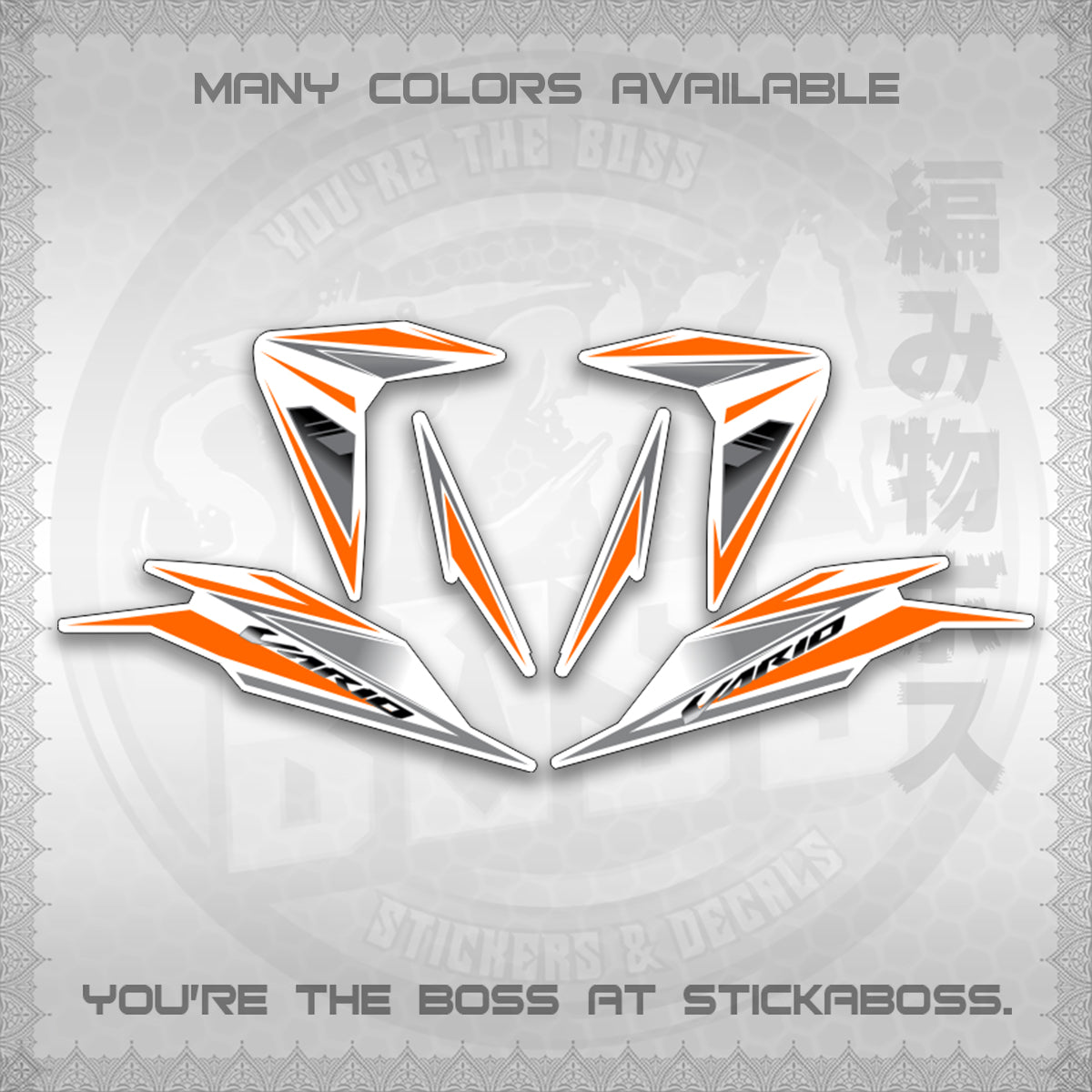 CLICK 125 V3 INDO CONCEPT ( FOR WHITE SLASH BLADE VARIO ) STICKER DECALS By STICKABOSS