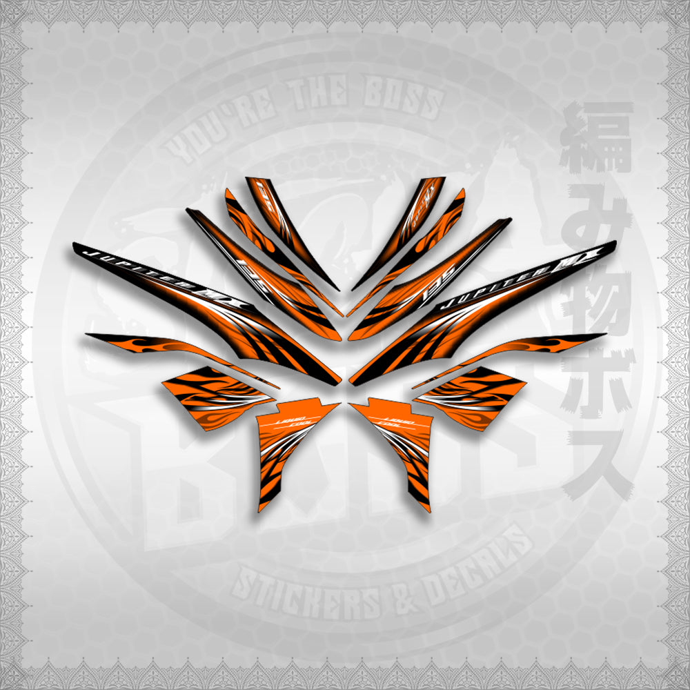 STICKER DECALS for SNIPER 135 MX JUPITER (S13509FICUBO)By STICKABOSS (SOFIE LAMINATED WATERPROOF)