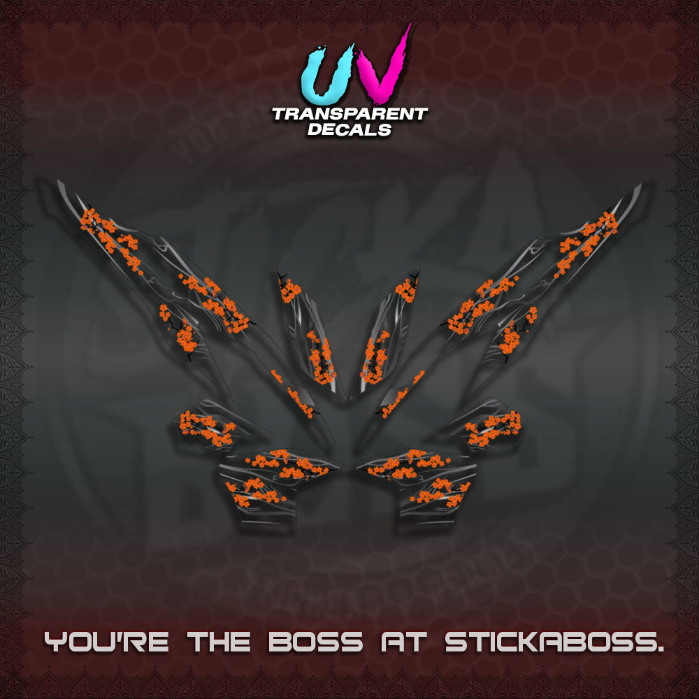 CLICK 125 V2 UV TRANSPARENT DECALS (2026 NEW SAKURA WIND)STICKER DECALS By STICKABOSS