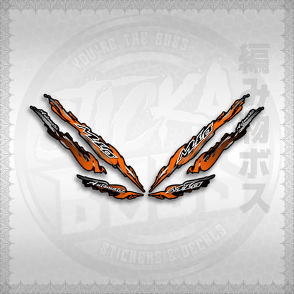 STICKER DECALS for MIO 1 / SMILE (MIR25SLCR) By STICKABOSS (SOFIE LAMINATED WATERPROOF)