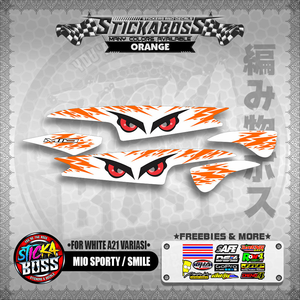 MIO SPORTY / SMILE INDO STICKER DECALS ( FOR WHITE A21 VARIASI)【WITH FREEBIES】