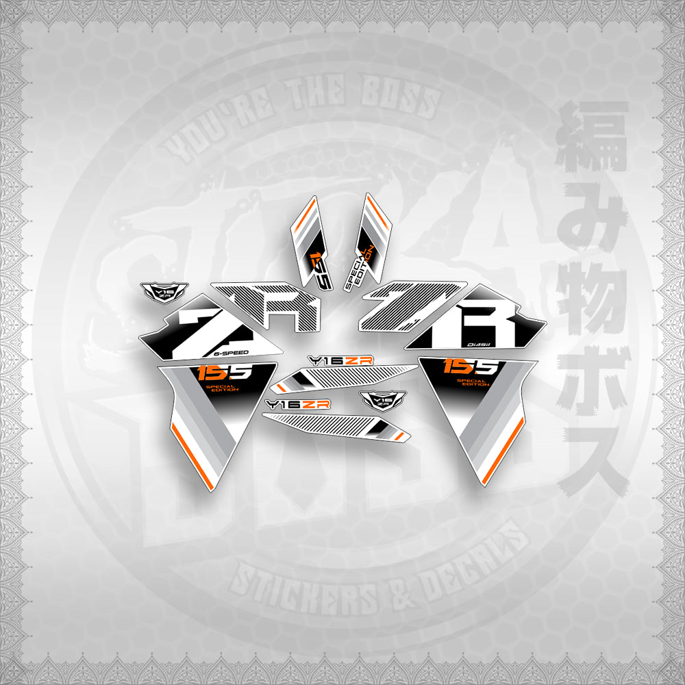 STICKER DECALS for SNIPER 155 (S155Y1SIPHFOWH) By STICKABOSS (SOFIE LAMINATED WATERPROOF)