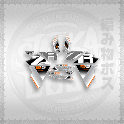 STICKER DECALS for SNIPER 155 (S155Y1SIPHFOWH) By STICKABOSS (SOFIE LAMINATED WATERPROOF)