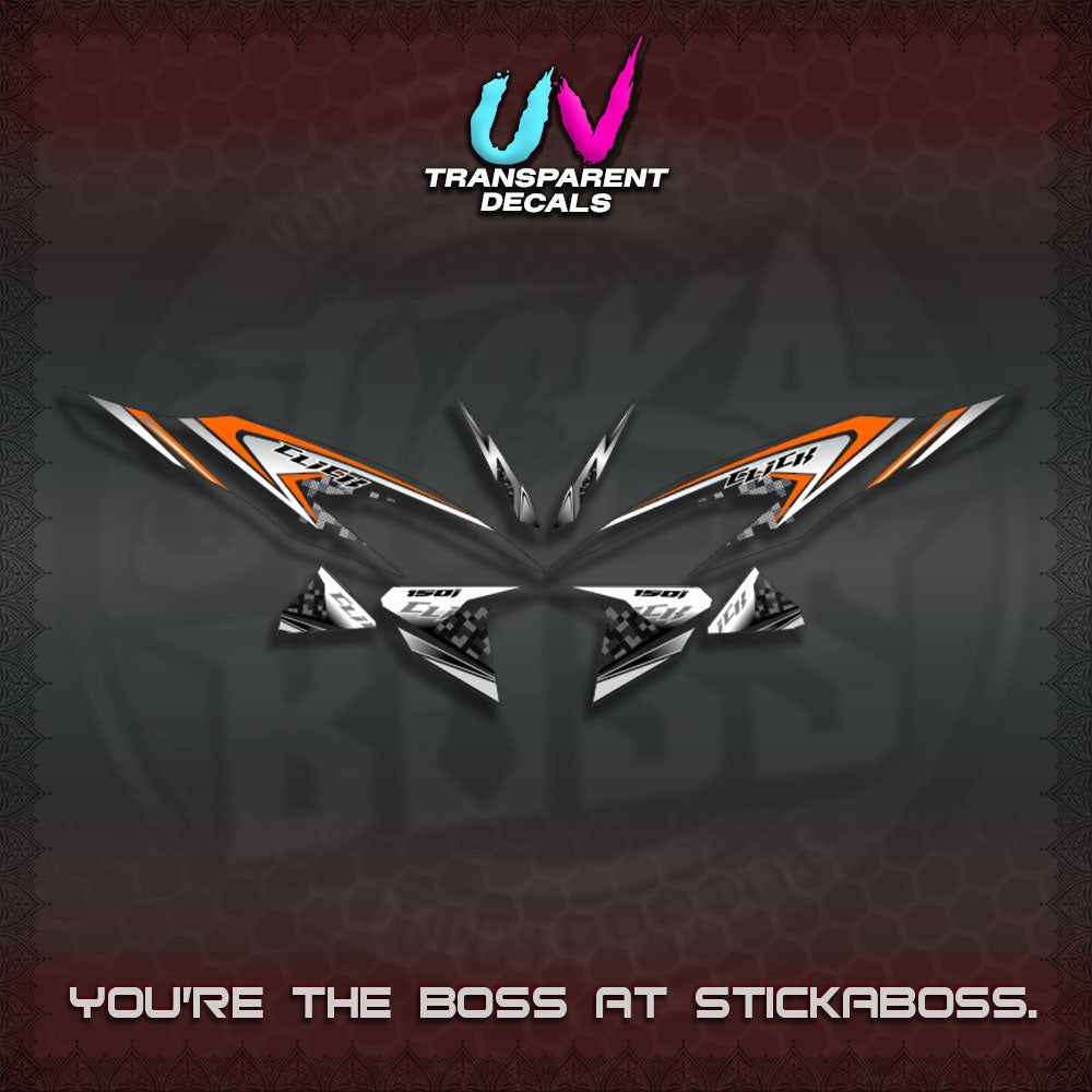 CLICK V2 UV TRANSPARENT DECALS (125-150 TRIBAL VIETNAM)STICKER DECALS By STICKABOSS