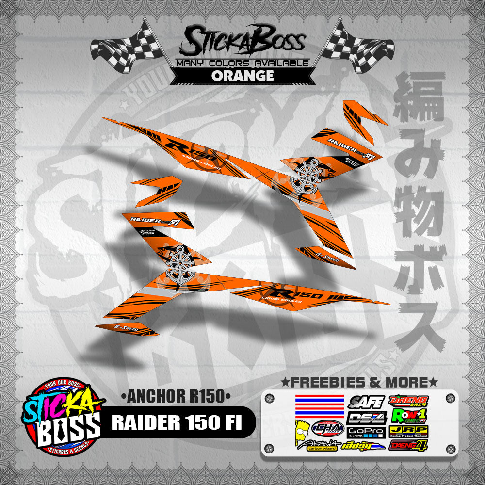 RAIDER 150 FI DECALS ( ANCHOR R150 )【WITH FREEBIES】