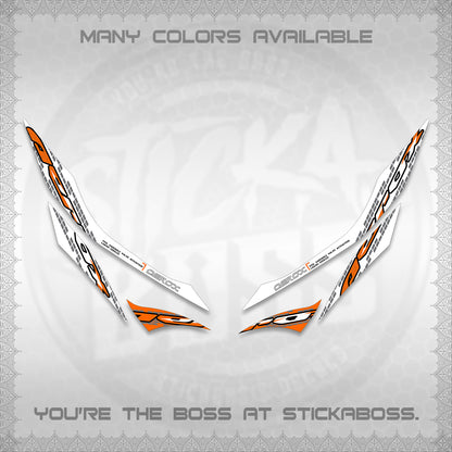 AEROX 155 V1 FOR WHITE DECALS (NEW 2026 VORTEX) STICKER KITS BY STICKABOSS