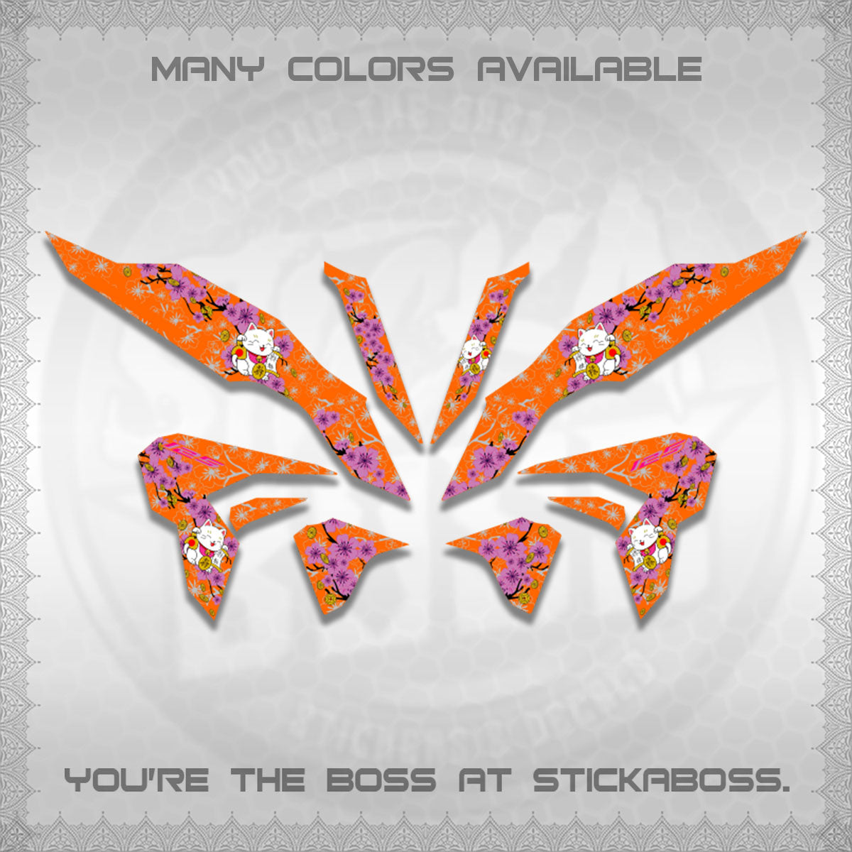 CLICK 125 V3 DECALS (LUCKY CAT SAKURA)STICKER DECALS By STICKABOSS