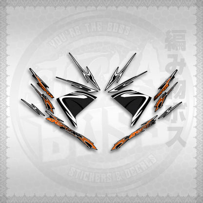 STICKER DECALS for AEROX 155 V1 (AV125LENEMOHO) By STICKABOSS (SOFIE LAMINATED WATERPROOF)