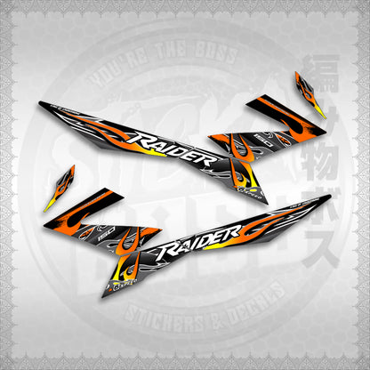 STICKER DECALS for RAIDER 150 FI MALAYSIAN (RFITRXFIFLCU) By STICKABOSS (SOFIE LAMINATED WATERPROOF)