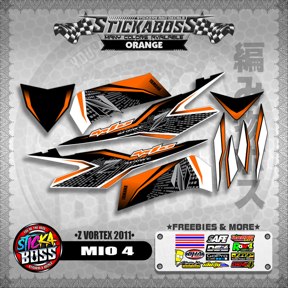 MIO 4 STICKER DECALS ( Z VORTEX 2011 )【WITH FREEBIES】