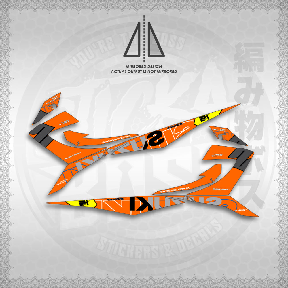 STICKER DECALS for RAIDER 150 REBORN CARB (RRCTPIN01) By STICKABOSS (SOFIE LAMINATED WATERPROOF)