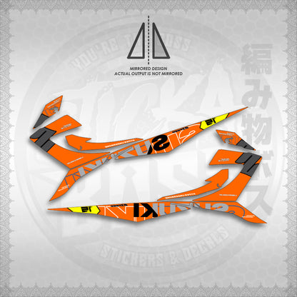 STICKER DECALS for RAIDER 150 REBORN CARB (RRCTPIN01) By STICKABOSS (SOFIE LAMINATED WATERPROOF)
